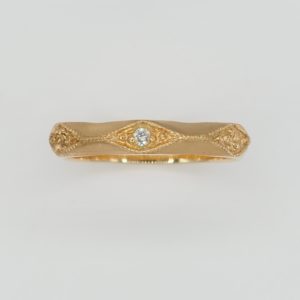 Alliance Or rose et diamants - Charly