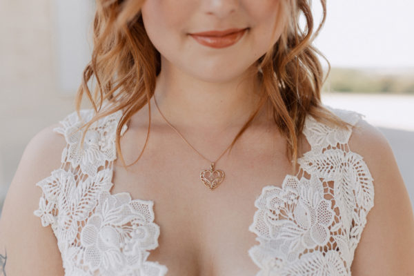 Collier et pendentif coeur or rose 18 carats et diamants - La vie en rose – Image 3
