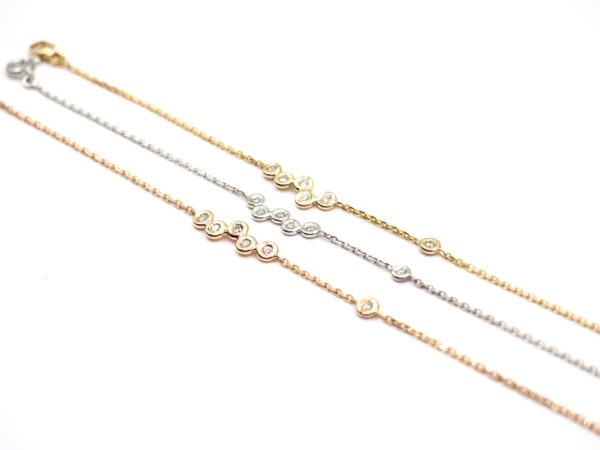 Bracelet or jaune 18 carats et diamants - Fraser Island – Image 2