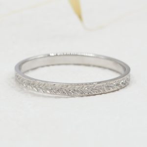 Alliance or blanc 18 carats - Epis de blé