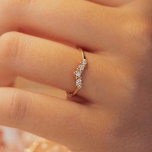 Alliance or jaune 18 carats et diamants - Alma
