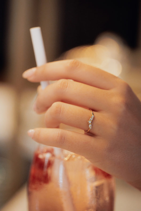 Alliance or jaune 18 carats et diamants - Alma – Image 2