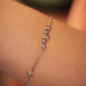Bracelet or jaune 18 carats et diamants - Fraser Island