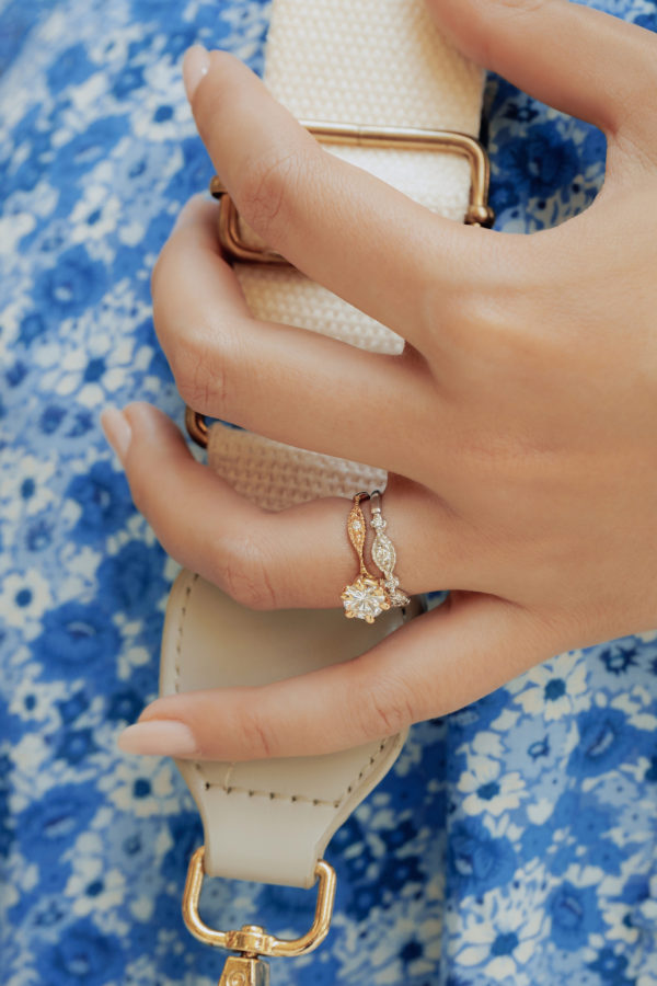 Bague de fiancaille or rouge 18 carats et diamants - Clotilde – Image 9