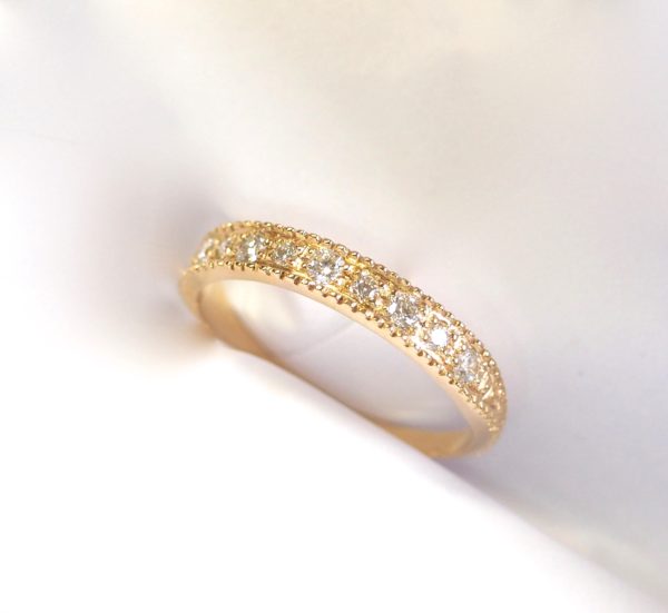 Alliance 9 diamants, or jaune 18 carats - Lune de Miel – Image 3
