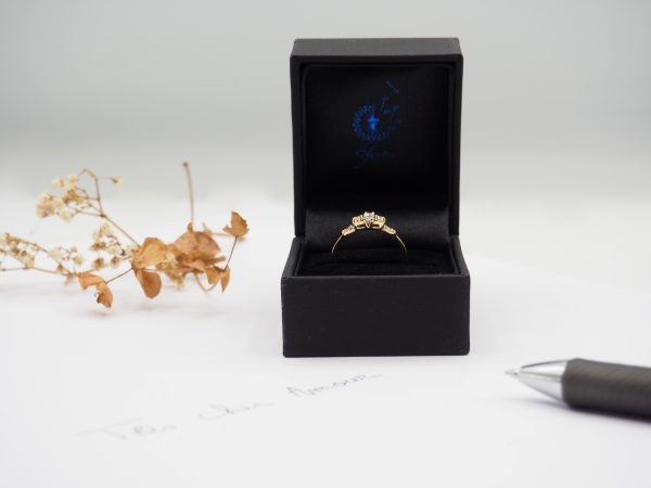 Bague or jaune 18 carats et diamants - Paulownia. – Image 4