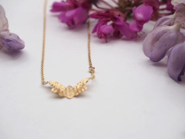 Collier or jaune et diamant - Effet papillon – Image 4