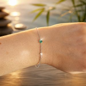 Bracelet Emeraude et diamant - Cambodge
